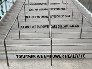 Stair case with graphics